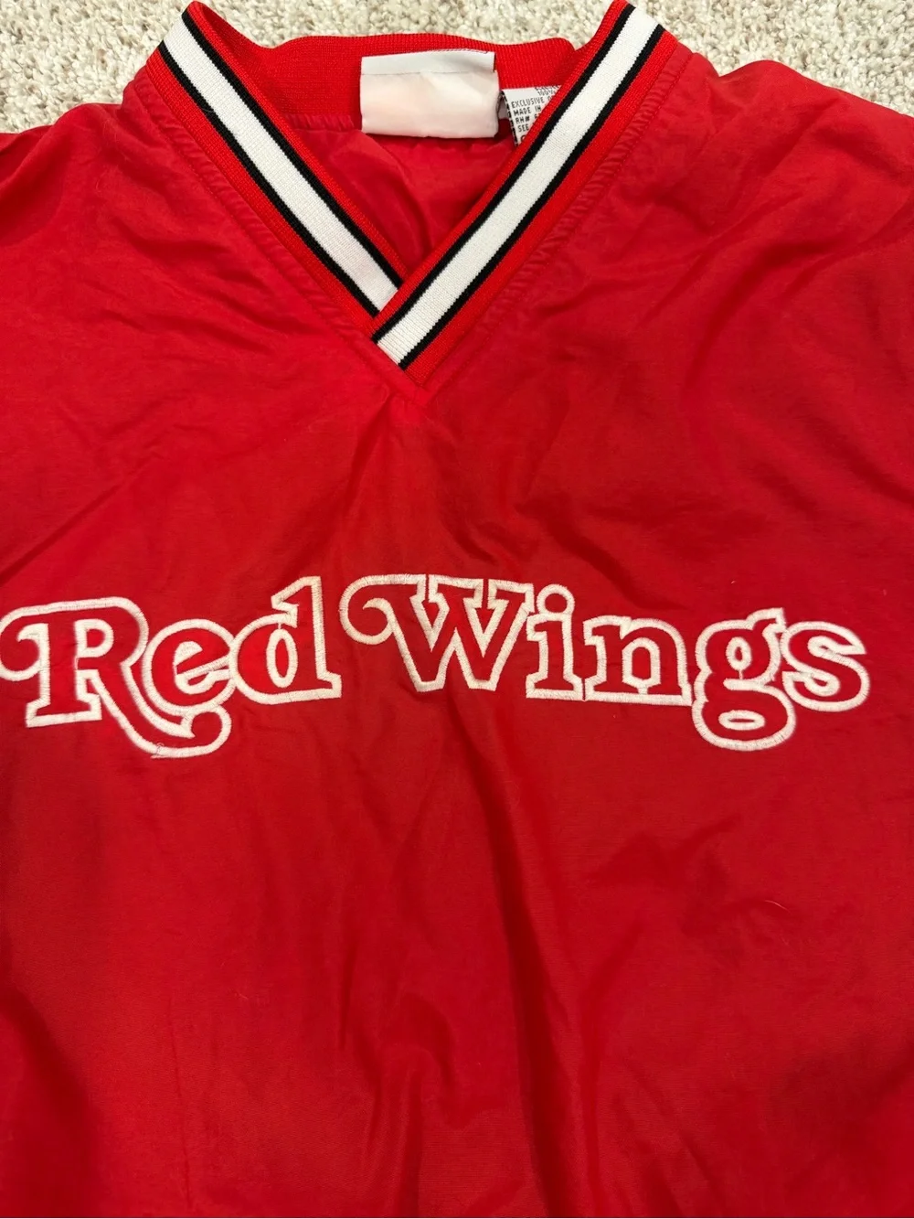 VINTAGE NHL DETROIT RED WINGS Embroidered Youth Windbreaker Jacket